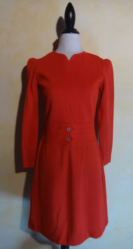 Robe laine rouge 60's T.38