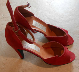 Sandales rouges 60's P.38