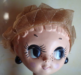 Chapeau raphia doré 60's