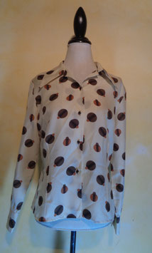 Chemisier à pois 70's T.38