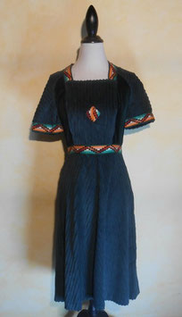 Robe velours verte 70's T.36