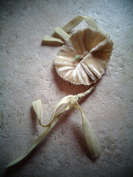 Appliqué fleur velours 1900