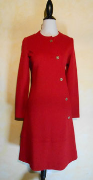 Robe jersey rouge 60's T.36