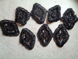Lot d'appliqués perles de jais