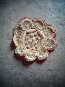 Appliqué fleur crochet 1900