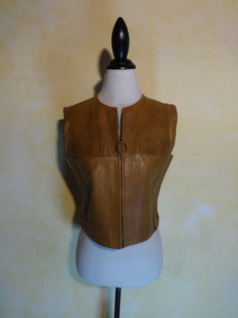 Gilet cuir 70's T.36