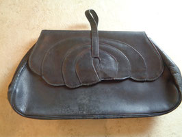 Pochette noire cuir 40's