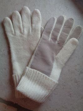 Gants laine et cuir
