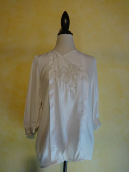 Corsage blanc 70's T.36