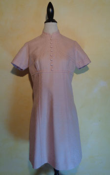 Robe rose laine 60's T.40