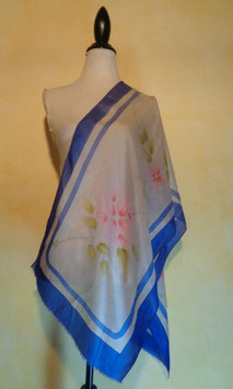 Foulard soie fleuri