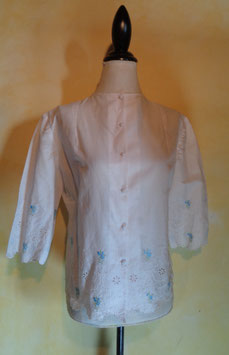 Blouse brodée 50's T.36