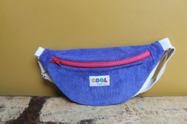 Banane enfant velours bleu "cool"