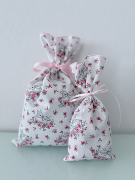 Geschenksäckli Hasenmotiv in 2 verschiedenen Größen