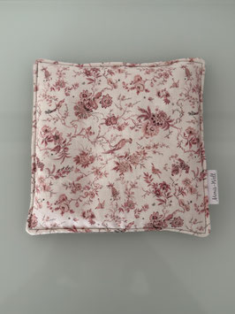 Kirschsteinkissen mittel hellbeige mit zarten Blumenmuster