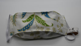 Maske Gr. S Cremeweiß mit floralen Ornamenten
