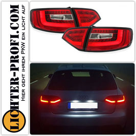 Led Rückleuchten rot klar ohne dynamic für Audi A4 B8 8K Avant Baujahr 2008 - 2013