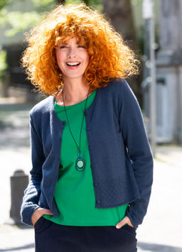 Strickjacke Ajourkante uni | HEIDEKÖNIGIN