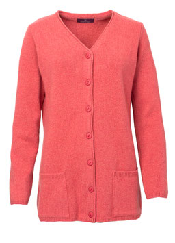 Strickjacke lang meliert | HEIDEKÖNIGIN