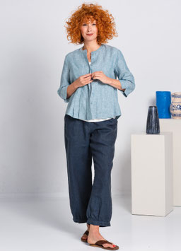 Bluse mit Falten delavé | HEIDEKÖNIGIN