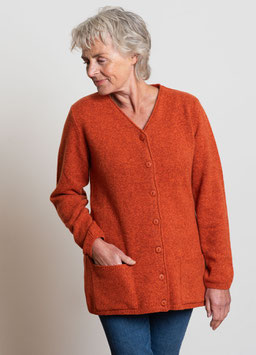 Strickjacke lang meliert | HEIDEKÖNIGIN
