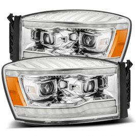 Alpharex Voll-LED Scheinwerfer für Dodge RAM Gen. 3 von 2006-2008 inkl. TÜV-Gutachten (Chrom)