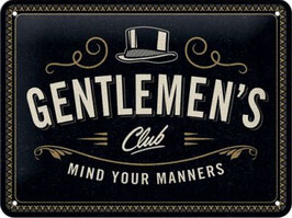 "Gentlemen's Club" Sprüche Blechschild