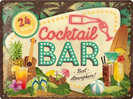 "Cocktail Bar" Blechschild