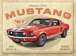 "67' Ford Mustang" Blechschild