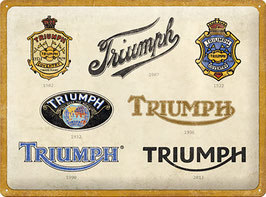 "Triumph Logo History" Blechschild