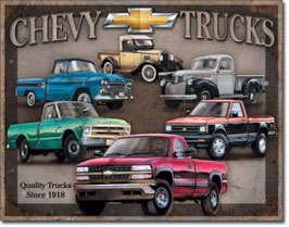 "Chevrolet Trucks" Blechschild