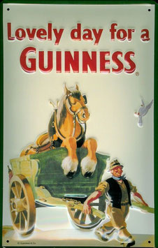 "Lovely Day for A Guinness Pferd" Blechschild