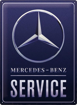 "Mercedes Benz Service blue" Blechschild