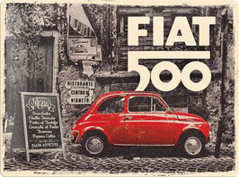 "Fiat 500 Vintage" Blechschild