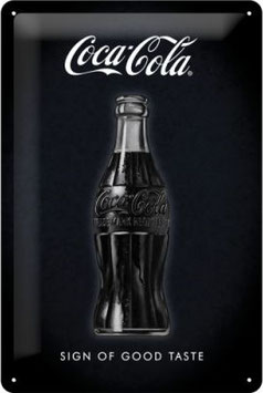 "Coca Cola black" Blechschild