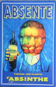 "Absente Absinthe" Blechschild