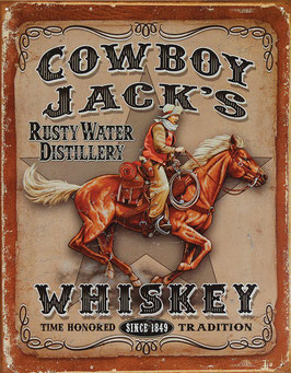 "Cowboy Jack's Whiskey" Blechschild