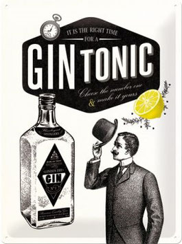 "Gin Tonic" Blechschild