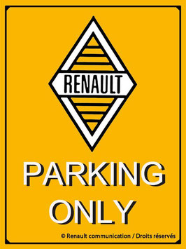 "Renault Parking Only" Blechschild