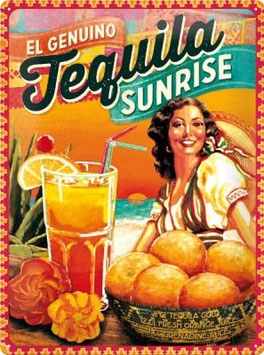 "Tequila Sunrise" Blechschild