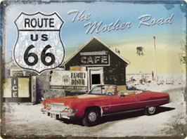 "Route 66 The Mother Road" Blechschild