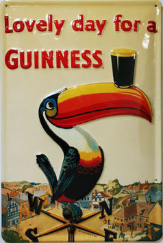 "Lovely Day For A Guinness Tucan" Blechschild