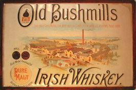 "Old Bushmills Irish Whiskey" Blechschild