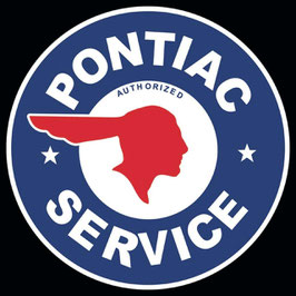 "Pontiac Service" Blechschild Rund