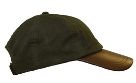 Wax Baseball Cap mit Lederschirm