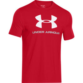 UNDER ARMOUR Sportstyle Logo T-Shirt Red / Steel / White