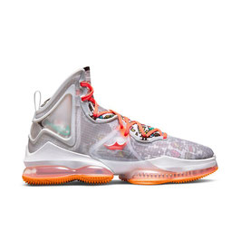 NIKE Lebron XIX (45/Grau/Orange)