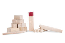 Kubb Original Red King aus Gummibaum