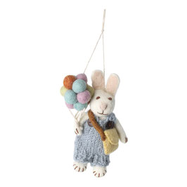 coniglio con palloncini - salopette celeste