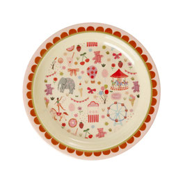 piatto piano FUN FAIR print - rosa